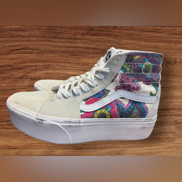 Vans SK8-Hi Tapered Stackform paisley sneakers in multi Women’s 9 men’s 7.5 - Picture 5 of 13